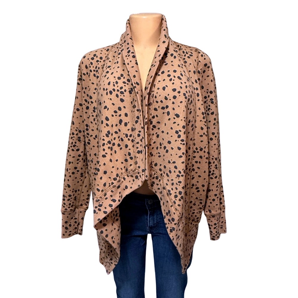 Abercrombie & Fitch Soft A&F Collection Leopard Print Open Front Cardigan Size S